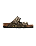 Python Embossed Adjustable Strap Sandals - 41 EU