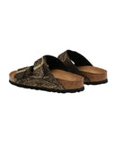 Python Embossed Adjustable Strap Sandals - 41 EU