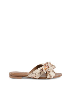 Printed Bow Silk Mule - 36 EU