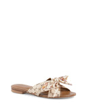 Printed Bow Silk Mule - 36 EU