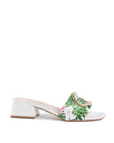 Printed Canvas Flat Mule - 38.5 EU