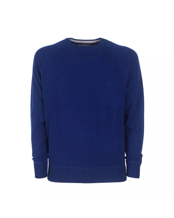 Pure Cashmere Raglan Crew Neck Sweater - Navy 50 IT Men