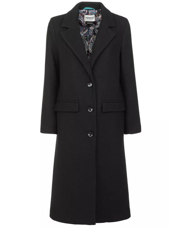 Wool Blend Coat with Front Pockets & Internal Lining 2XL Women