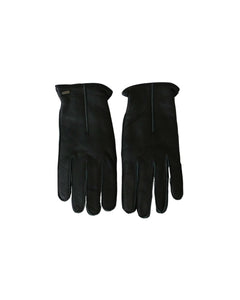 100% Authentic Dolce & Gabbana Black Biker Gloves - Leather 10 Men