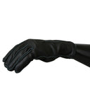 100% Authentic Dolce & Gabbana Black Biker Gloves - Leather 10 Men