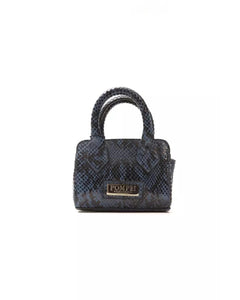 Python Print Leather Mini Tote Handbag One Size Women