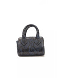 Python Print Leather Mini Tote Handbag One Size Women