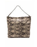 Python Print Leather Shoulder Bag One Size Women