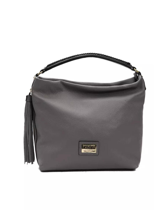 Adjustable Leather Shoulder Bag with Logo Lining One Size Women