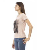 Printed Round Neck Short Sleeve T-shirt XL Women