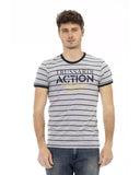 Printed Round Neck Short Sleeve T-Shirt L Men