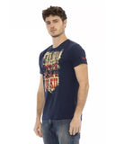 Printed Short Sleeve T-shirt with Round Neck M Men