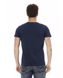 Printed Short Sleeve T-shirt with Round Neck M Men