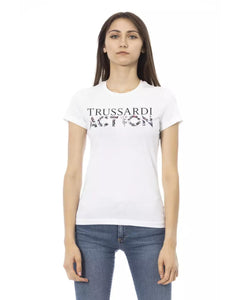 Short Sleeve T-shirt with Front Print L Women