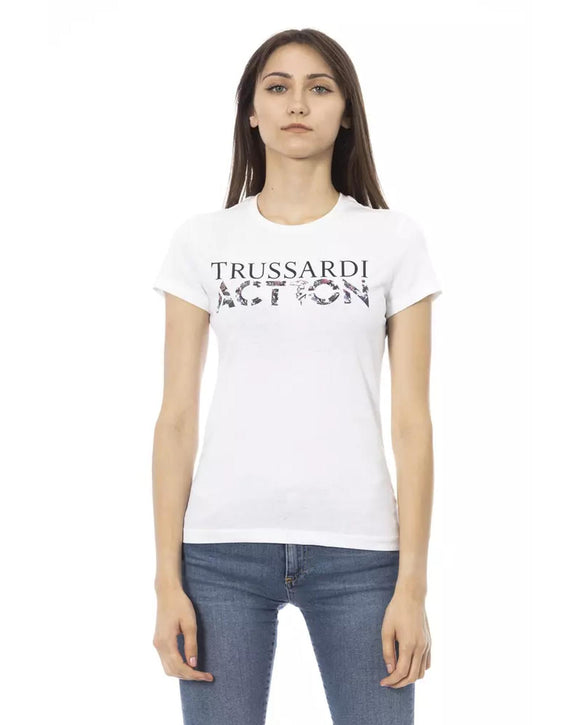 Short Sleeve T-shirt with Front Print L Women