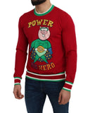 Pullover Sweater with Multicolor Motive - Dolce & Gabbana 46 IT Men