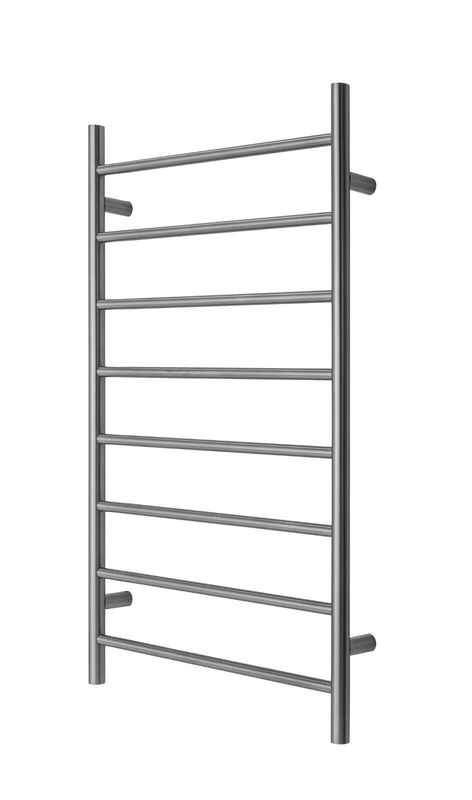 Premium Brushed Chrome Towel Rack - 8 Bars, Round Design, AU Standard, 1000x620mm Wide