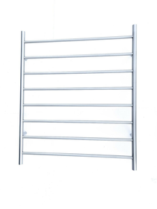 Premium Brushed Chrome Towel Rack - 8 Bars, Round Design, AU Standard, 1000x850mm Wide