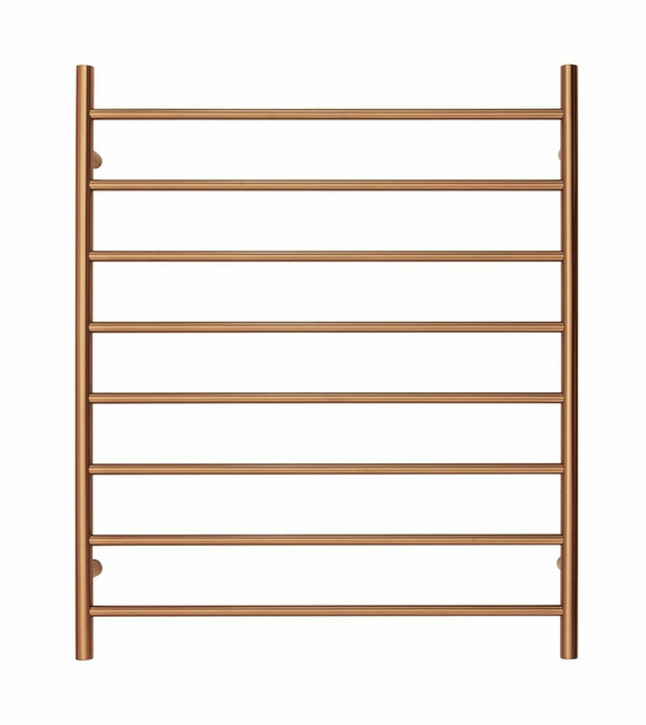 Premium Brushed Rose Gold Towel Rack - 8 Bars, Round Design, AU Standard, 1000x850mm Wide