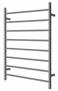 Premium Gunmetal Towel Rack - 8 Bars, Round Design, NON-heated, 1000x850mm Wide