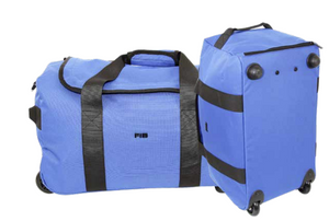 60L FIB Wheeled Travel Duffle Duffel Bag Luggage - Medium (Blue)