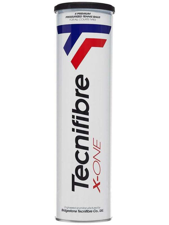 1 Can of 4 Tecnifibre X-One 4 Tournament Tennis Balls - ITF & USTA Approved