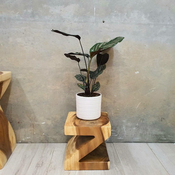 Z Shape 25cm Plant Stand/Stool/Side Table/Corner Table Raintree Wood