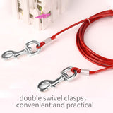 10M Dog Tie Out Cable Leash Lead Tangle Free Outdoor Yard Walking Runing