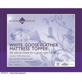 100% White Goose Feather Mattress Topper -Single