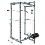 Power Rack Squat Cage Stands w Lat Pulldown Home Gym