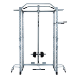 Power Rack Squat Cage Stands w Lat Pulldown Home Gym