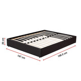 PU Leather Double Bed Ensemble Frame