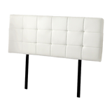 PU Leather Queen Bed Deluxe Headboard Bedhead - White