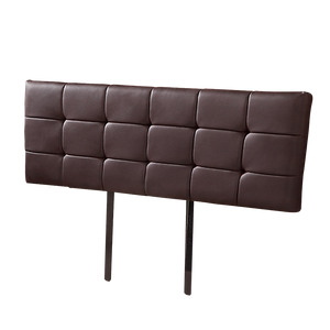 PU Leather King Bed Deluxe Headboard Bedhead - Brown