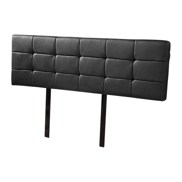 PU Leather King Bed Deluxe Headboard Bedhead - Black