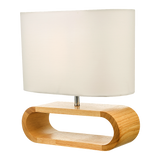 Wooden Modern Table Lamp Timber Bedside Lighting Desk Reading Light Brown White