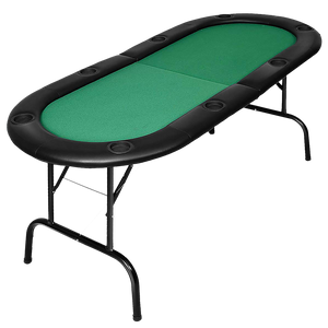 185cm 8 Player Folding Poker Blackjack Table with Cup Holder