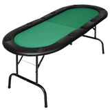 185cm 8 Player Folding Poker Blackjack Table with Cup Holder