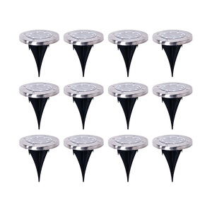 12x Solar Powered LED Buried Inground Recessed Light Garden Outdoor Deck Path