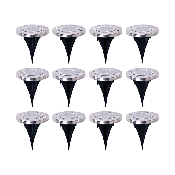 12x Solar Powered LED Buried Inground Recessed Light Garden Outdoor Deck Path