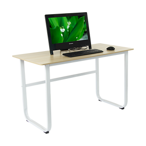 Wood & Steel Solid Computer Desk Home Office Furniture