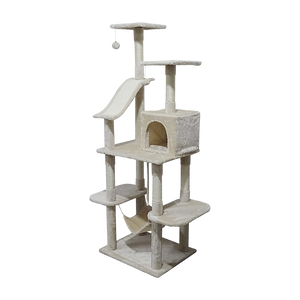 171cm Cat Tree Trees Scratching Post Scratcher Tower Condo House - Beige