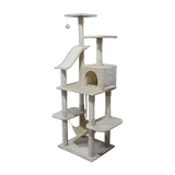 171cm Cat Tree Trees Scratching Post Scratcher Tower Condo House - Beige