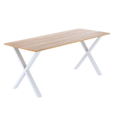 X-Shaped Table Bench Desk Legs Retro Industrial Design Fully Welded - White