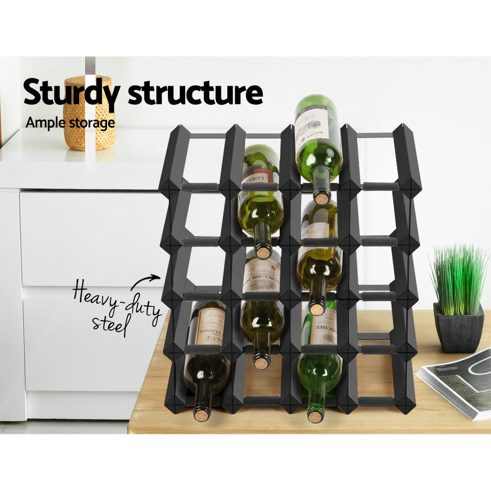 Wine Racks: Artiss Wine Rack 20 Bottle Black