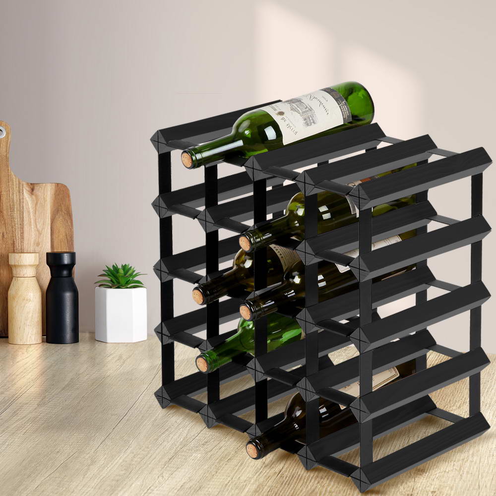 Wine Racks: Artiss Wine Rack 20 Bottle Black