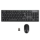 Wireless Keyboard and Mouse Combo Bluetooth Set for PC Laptop Phone Tablet 104 Keys Black