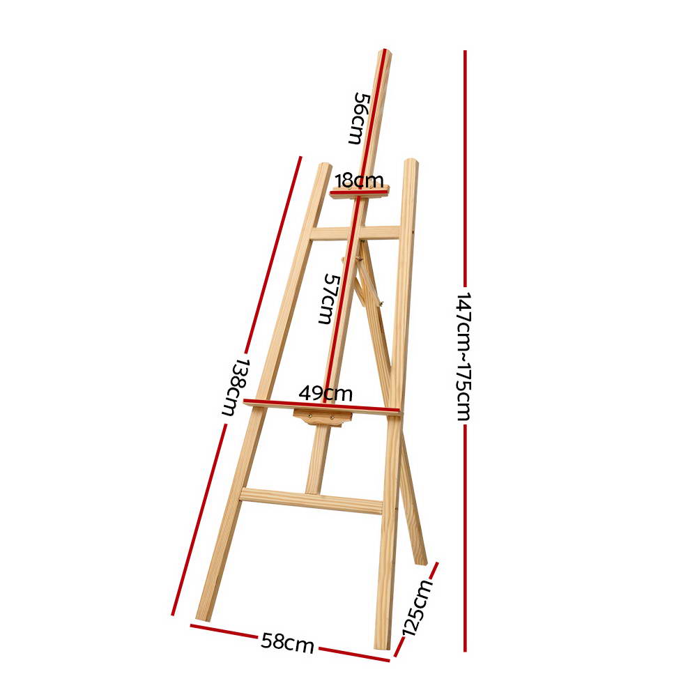 Other Wedding Decorations: Artiss Painting Easel Pine Wood 175cm