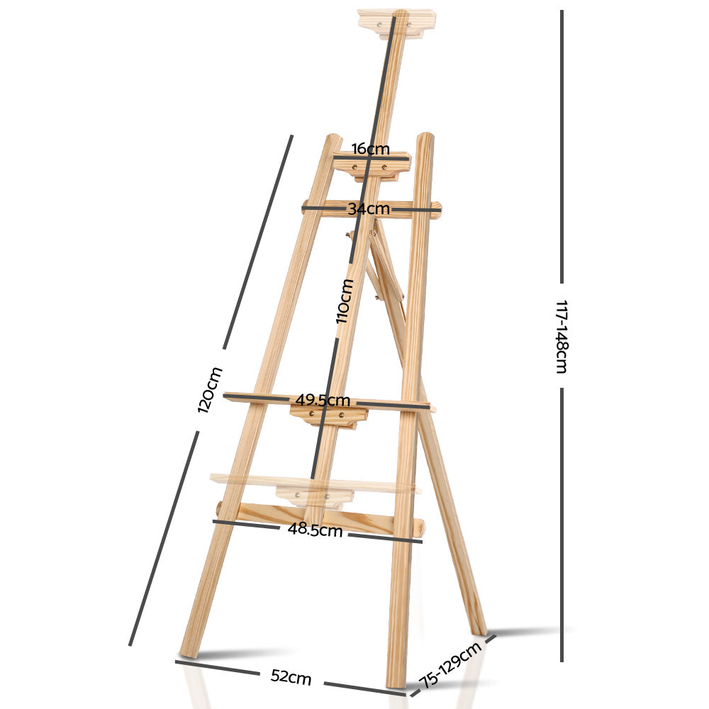 Other Wedding Decorations: Artiss Painting Easel Pine Wood 147cm