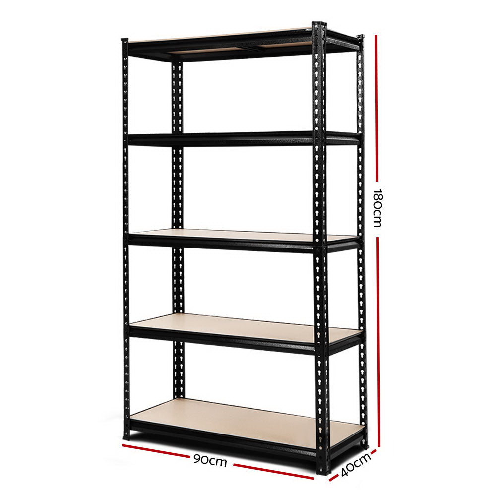 Wall Storage Racks: Giantz 1.8M Garage Shelving Warehouse Rack Pallet Racking Storage Shelve Black